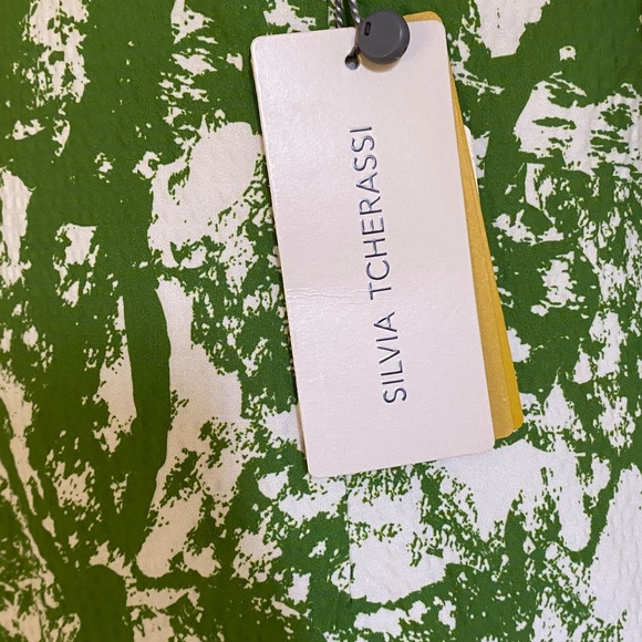 Silvia Tcherassi Shannon Green Cyprus printed Cotton Dress Sz L New with… - Picture 15 of 15